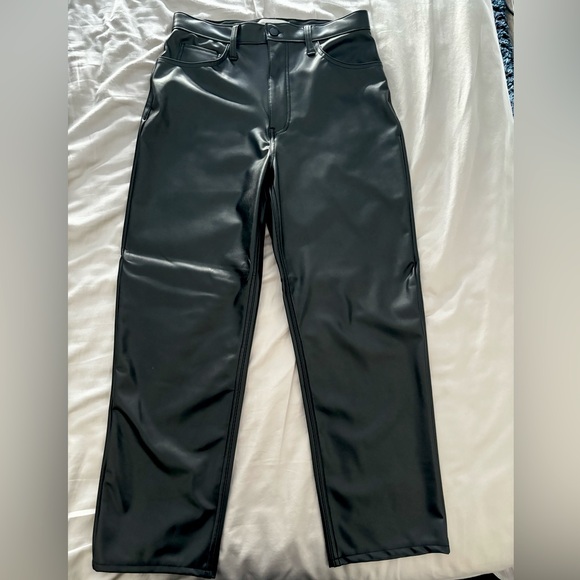 ⭐️NWOT⭐️ ABERCROMBIE & FITCH Vegan Leather pants (Black) - Picture 5 of 11